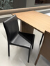 雪麋意式极简高档餐椅马鞍皮家用餐厅靠背设计师北欧休闲书桌酒店洽谈 黑色 晒单实拍图
