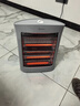 美的（Midea）小太阳取暖器家用节能电暖器台式电热器暖气机办公室烤火炉暖脚器暗光防烫远红外电暖气 【倾倒断电 过热保护 灰色】 机械式 HPW08D 台式 实拍图