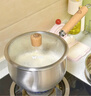 双枪316L不锈钢小奶锅辅食锅汤锅泡面蒸锅燃气电磁炉16cm带盖带蒸笼 实拍图