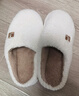 京东京造【厚底防滑】棉拖鞋男士冬季室内居家毛拖保暖半包冬日白40-41 实拍图