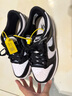 耐克NIKE情人节礼物 女大童休闲板鞋 DUNK 运动鞋CW1590-100白黑36 实拍图