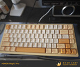 WOB rainy75客制化键盘三模铝坨坨机械键盘cnc电脑无线蓝牙游戏电竞外设雨 麦牙黄-喷涂-RGB/雪顶可可轴/冰晶 实拍图