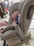 Heekin德国 儿童安全座椅汽车用0-4-12岁婴儿宝宝360度旋转ISOFIX硬接口 尊享粉(遮阳棚+上拉带+侧保护) 实拍图