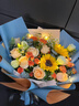 艾斯维娜鲜花速递向日葵混搭花束生日礼物全国同城配送 向日葵香槟韩式花束 实拍图