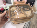 希乐扣Cilock耐热玻璃饭盒上班族带饭冰箱保鲜盒微波加热餐盒 琥珀中长分隔700 实拍图