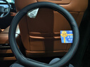 DEYAN汽车方向盘套四季通用夏季透气防滑吸汗超薄款真皮车用把套内饰品 方程豹8方程豹5方程豹钛3/钛7 超薄【D形】双色线（不带车标） 实拍图