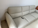 左右真皮沙发【力荐】客厅新款网红奶油风家具小户型直排皮艺沙发6018 [2]2.6m|奶油白|三人位 实拍图