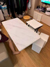 欧乐派多功能升降折叠茶几餐桌两用一体式家用小户型移动创意客厅 100*50【雪山亮白/彩釉岩玻】4凳 实拍图