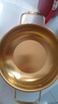 【韩剧同款】加厚不锈钢干锅海鲜锅火锅金色平底浅锅双耳锅泡面锅 单人款19cm【金色】双柄汤锅 实拍图