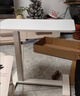 宜家（IKEA）BOLLSIDAN波席当移动床边桌升降桌简易电脑桌书桌 笔记本支架白色/橡木纹 实拍图