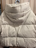 UR冬季新款女装休闲双拉链连帽宽松羽绒服UYY150058 米白 L 实拍图