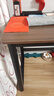 馨美凯电脑桌台式家用简易书桌办公桌简约现代工作台租房卧室学习写字桌 【单桌1.6cm厚桌面】黑架+深胡桃 长100cm*宽60cm*高74cm 实拍图
