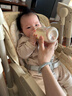 小主早安（BeBeMorning）宝宝餐椅电动摇摇椅二合一婴儿儿童哄睡便携餐桌椅子豪华款卡其色 实拍图