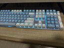 达尔优（dareu）EK815机械合金版键盘 有线键盘 电竞游戏键盘 多键无冲108键单光 女生  白色蓝色 红轴 实拍图