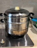 美厨（MAXCOOK）二层蒸锅 28cm不锈钢蒸锅复底可蒸可煮 燃气灶电磁炉通用 实拍图