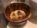 川柏香实木泡脚桶木桶洗脚盆木桶家用足浴桶泡脚木质香柏木碳化木制脚盆 26cm 【碳化无盖】+艾30 实拍图