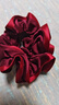 AiChoice浪漫雪纺大发圈发绳扎头发头绳大号头花皮筋韩国盘发布艺头饰 简约酒红色 实拍图