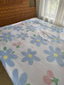 艾薇 床单单件 被单单件单人宿舍床垫磨毛床单 蓝色花开 180*230cm 实拍图