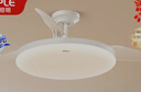 欧普照明（OPPLE）风扇灯吊扇灯24瓦LED照明低噪音餐厅卧室吊灯灯具包安装 冰风白 实拍图