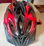 5766 轮滑护具成人儿童头盔护具套装全套专业自行车安全帽滑板溜冰平衡护膝 黑红色头盔+牛头护具 S码 适合体重45-84斤 实拍图