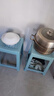 茶花 塑料凳子 家用条纹板凳 高方凳子46.6cm 浅蓝色 1只装 实拍图