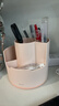 得力（deli）多功能分格旋转笔筒 大容量桌面收纳盒 手机支架 办公用品 可旋转粉色PK414 实拍图