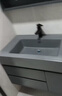 欧帝奴（OUDINU）智能浴室柜洗脸洗手岩石一体台盆柜组合轻奢卫生间洗漱台组合柜 水墨灰80智能镜柜+岩石一体盆 实拍图