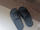 家怡拖鞋男女夏季家居鞋厚底软弹凉拖鞋居家浴室拖珍珠黑42-43 JY2355 实拍图