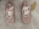 铁箭舞蹈鞋女童芭蕾舞形体练功鞋幼儿免系带中国舞猫爪鞋 粉色 29  实拍图