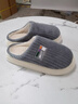 小熊兔子卡通棉拖鞋家用室内厚底保暖防滑毛毛拖鞋踩屎感棉拖鞋女 灰色随机英文刺绣 42-43 【适合41-42】 实拍图