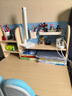 读书郎儿童学习书桌椅套装多功能可升降中小学生桌椅子写字桌家用课桌 三层高书架+手摇椅+9cm真追背蓝 实拍图