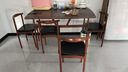 莱美汇餐桌小户型家用现代简约餐桌椅休闲快餐厅桌椅组合饭桌长方形桌子 胡桃色120*60 单桌 实拍图