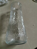 北欧简约创意透明大肚玻璃花瓶 ins风水养鲜花干花插花台面装饰品 （17高）水波纹 实拍图