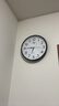 康巴丝（Compas）挂钟客厅钟表 简约钟表客厅石英钟表挂墙时钟 c2877黑色 33.5cm 实拍图