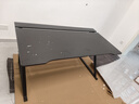 甄严选电脑桌台式电竞桌椅套装组合桌子办公家用桌学习桌书房书桌写字桌 【二段分板】黑碳纤维面140*75CM 实拍图