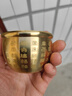 上善若水纯铜百福铜缸全聚宝盆摆件马年吉祥铜器纯铜聚财缸摆件全黄铜米缸 一缸金【百福款】150g 实拍图