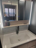 帝王洁具上市企业/陶瓷一体盆浴室柜 卫生间卫浴柜一体盆洗手洗脸盆柜组合 0.9米/智能半镜柜/W1奶油色 实拍图