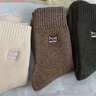 猫人3双装35%羊毛袜子男士袜子男冬季加厚保暖袜男毛圈袜睡眠袜男 实拍图