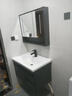 恋派浴室柜 陶瓷一体盆卫生间洗脸盆柜组合悬挂式洗漱台智能洗手盆柜 智能镜箱】珠光灰+陶瓷盆 80cm 实拍图