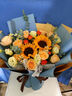 艾斯维娜鲜花速递向日葵混搭花束生日礼物全国同城配送 向日葵香槟韩式花束 实拍图