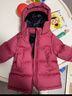 保姆鹅  【风墙】儿童羽绒服宝宝中长款护脸加厚外套保暖童装[NG2664] 石榴粉 110 实拍图