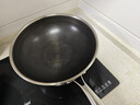 炊大皇 炒锅 304不锈钢炒菜锅煎锅 平底不粘炒锅32cm 可立可视盖不挑灶 实拍图