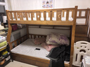 临稚胡桃木 儿童上下床实木高低床双层床上下铺床两层木床子母床 梯柜款 上铺宽1.0米下铺宽1.2米 实拍图