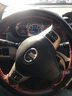 安牛 汽车方向盘套真皮手缝把套超纤皮防滑皮套四季通用型透气吸汗 头层牛皮 黑色红线打孔 实拍图