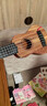 儿童玩具可弹奏尤克里里玩具仿真吉他启蒙益智乐器音乐玩具 桃木色】38厘米尤克里里-送乐谱 实拍图