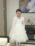 小咔衣浓女童公主裙蓬蓬纱儿童主持人晚礼服花童婚纱小女孩钢琴演出服夏季 白色804B3短款 160cm 实拍图