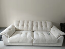 全友家居现代简约云浪沙发客厅可拆洗布艺沙发小户型2025新款直排沙发 【京仓闪发 | 常规款 | 三防雪尼尔】云絮白 | 2.4m 母婴可接触面料+全拆洗+白鹅毛+加大坐深 实拍图