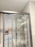 东鹏（DONGPENG）淋浴房三联动推拉门一字形卫生间隔断干湿分离玻璃浴室隔断沐浴房 枪灰缓冲1.2-1.29/2米高|极窄 升级1.0壁厚不锈钢+2cm极窄边框 实拍图