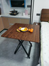 折叠桌餐桌家用小户型吃饭桌简易租房出租屋正方形小方桌子便携式 胡桃+黑架【80*80*74cm】 实拍图