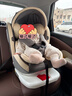 Heekin德国 儿童安全座椅汽车用0-4-12岁婴儿宝宝360度旋转ISOFIX硬接口 尊享灰(遮阳棚+上拉带+侧保护) 实拍图